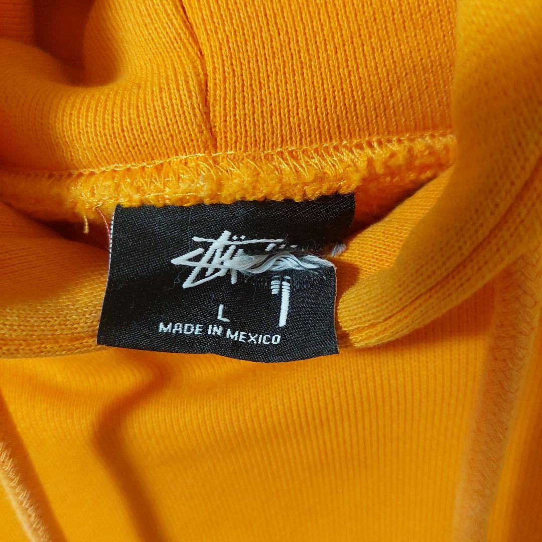 Stussy オレンジ フード付きパーカー L