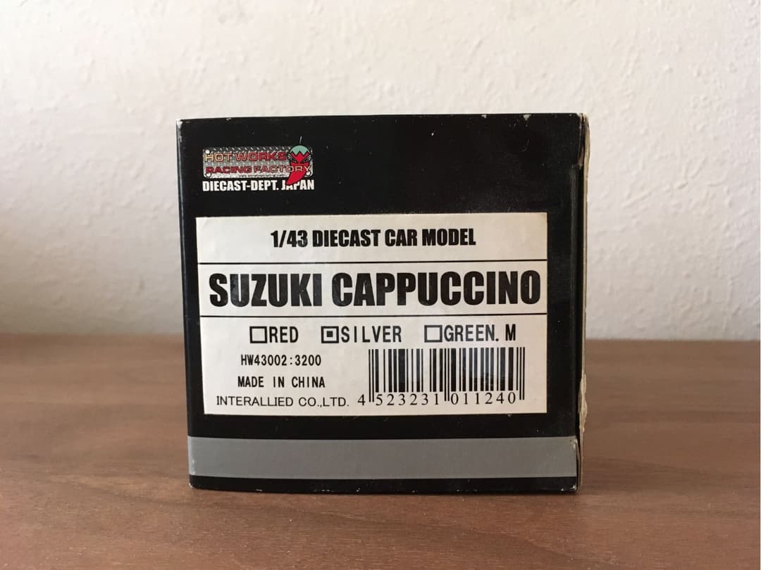 新品未開封　スズキ　カプチーノ　1/43モデル　シルバー