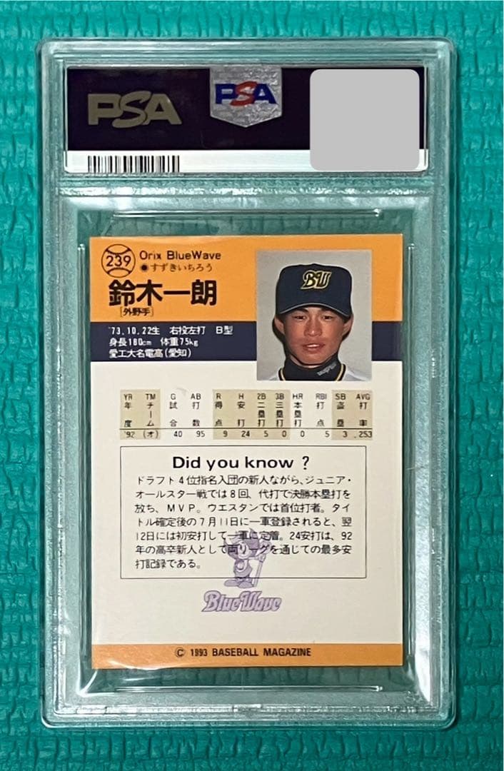BBM野球カード1993イチロールーキーカード 鈴木一朗 イチロー ルーキー
