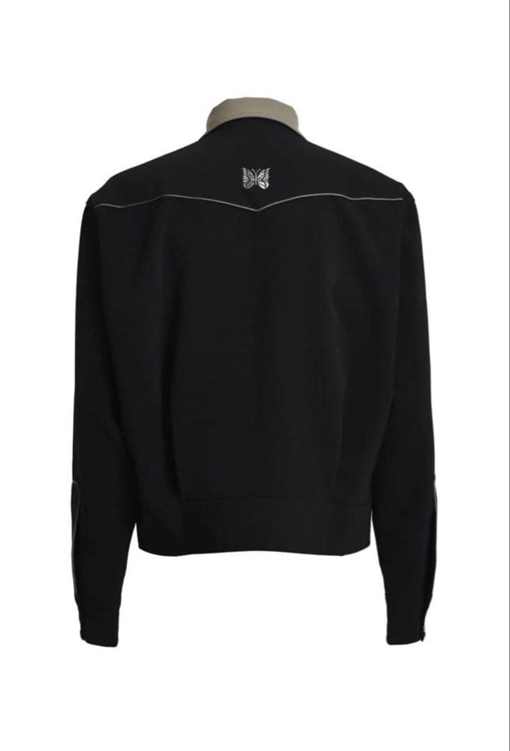 Needles ニードルズ カウボーイジャケット ブラック バイカラー 蝶刺繍