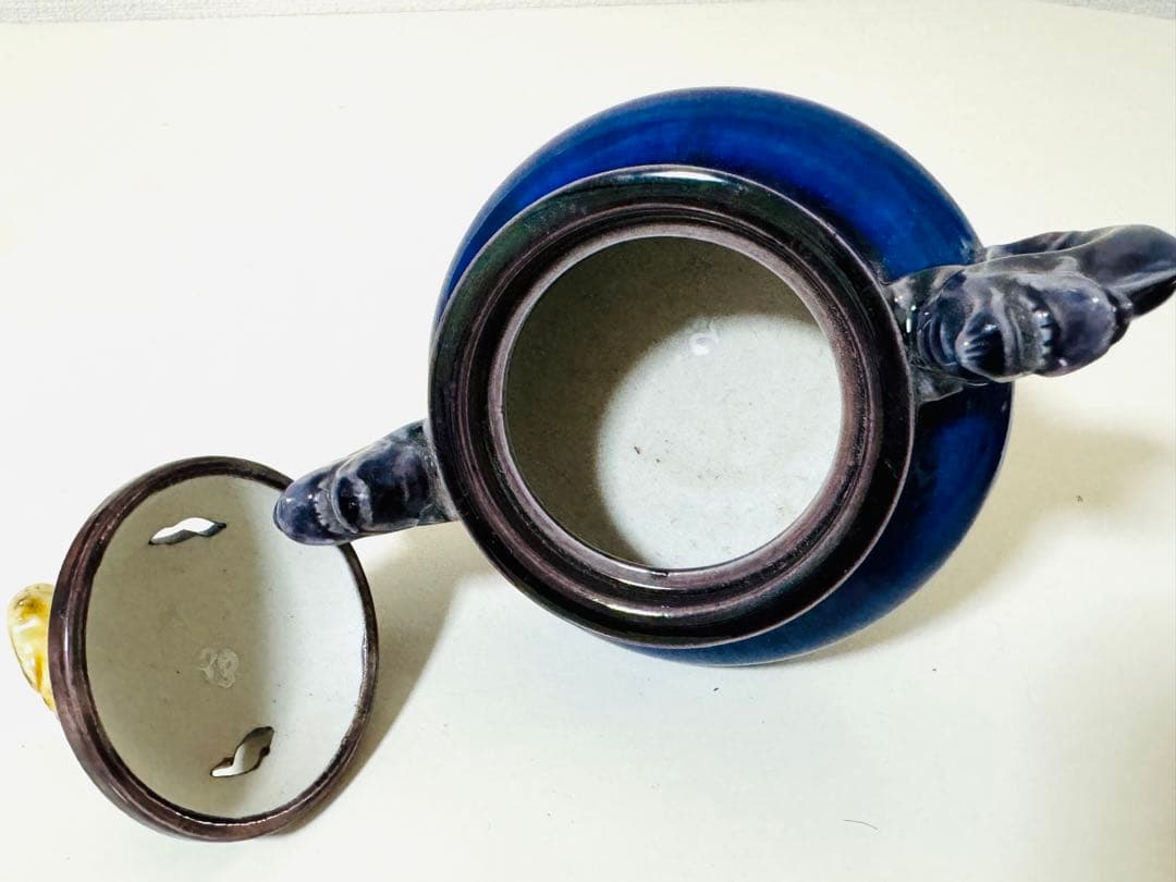 人間国宝 柳雨軒 徳田八十吉(正彦銘) 獅子摘 龍耳香炉 九谷