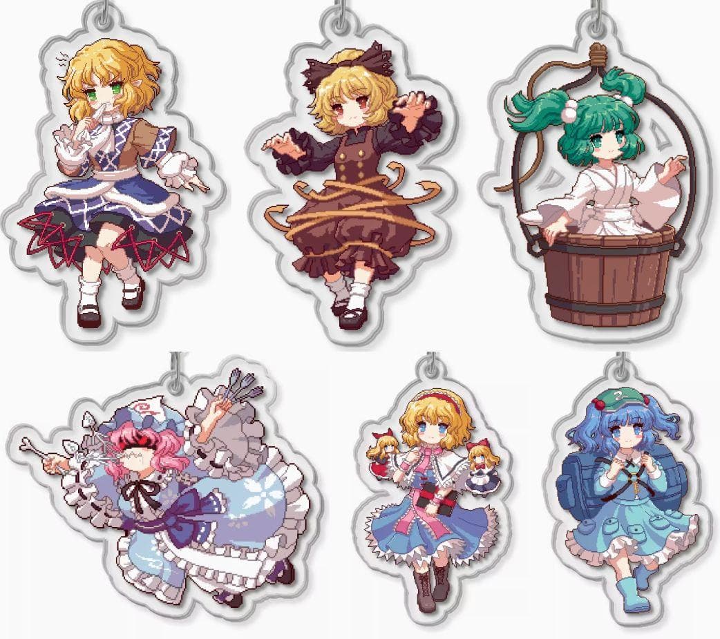 東方プロジェクト アクリルキーホルダー 46個 小傘 一輪 寅丸星 聖白蓮