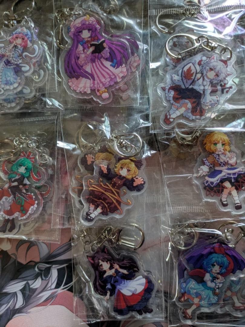 東方プロジェクト アクリルキーホルダー 46個 小傘 一輪 寅丸星 聖白蓮