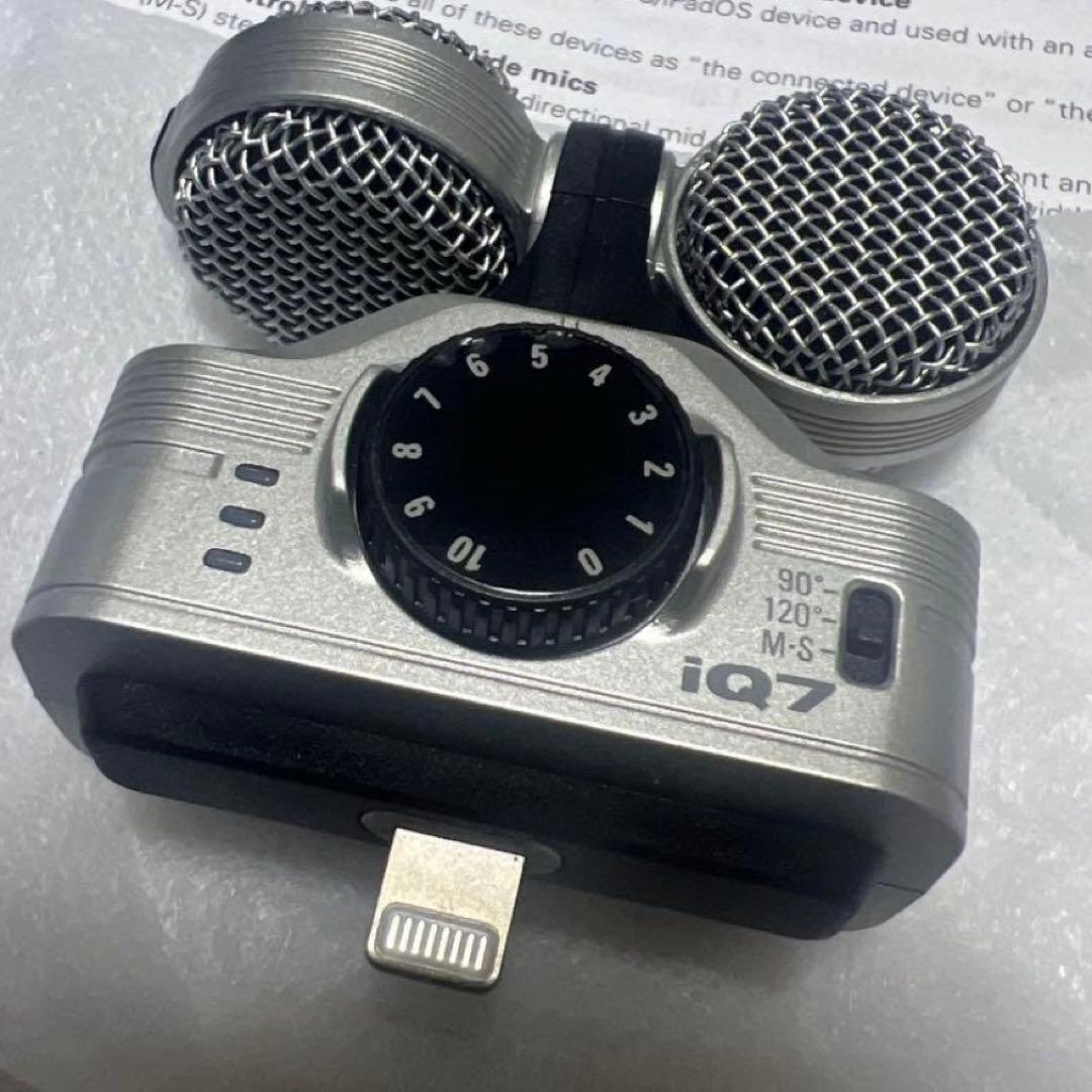 美品zoom ズーム iQ7 Lightningコネクター用 MSステレオマイク