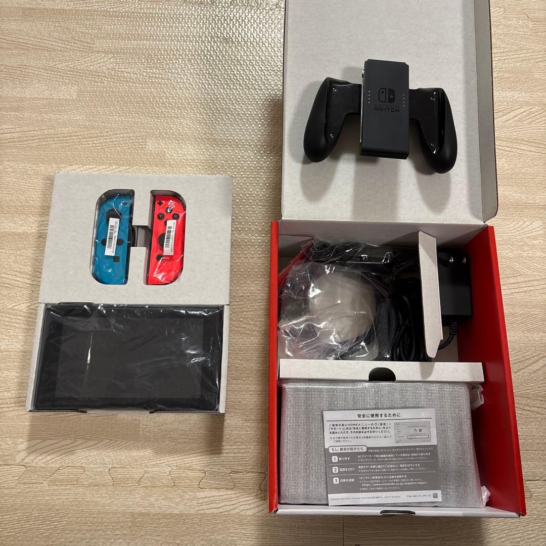 バッテリー強化型 Nintendo Switch 本体 赤青