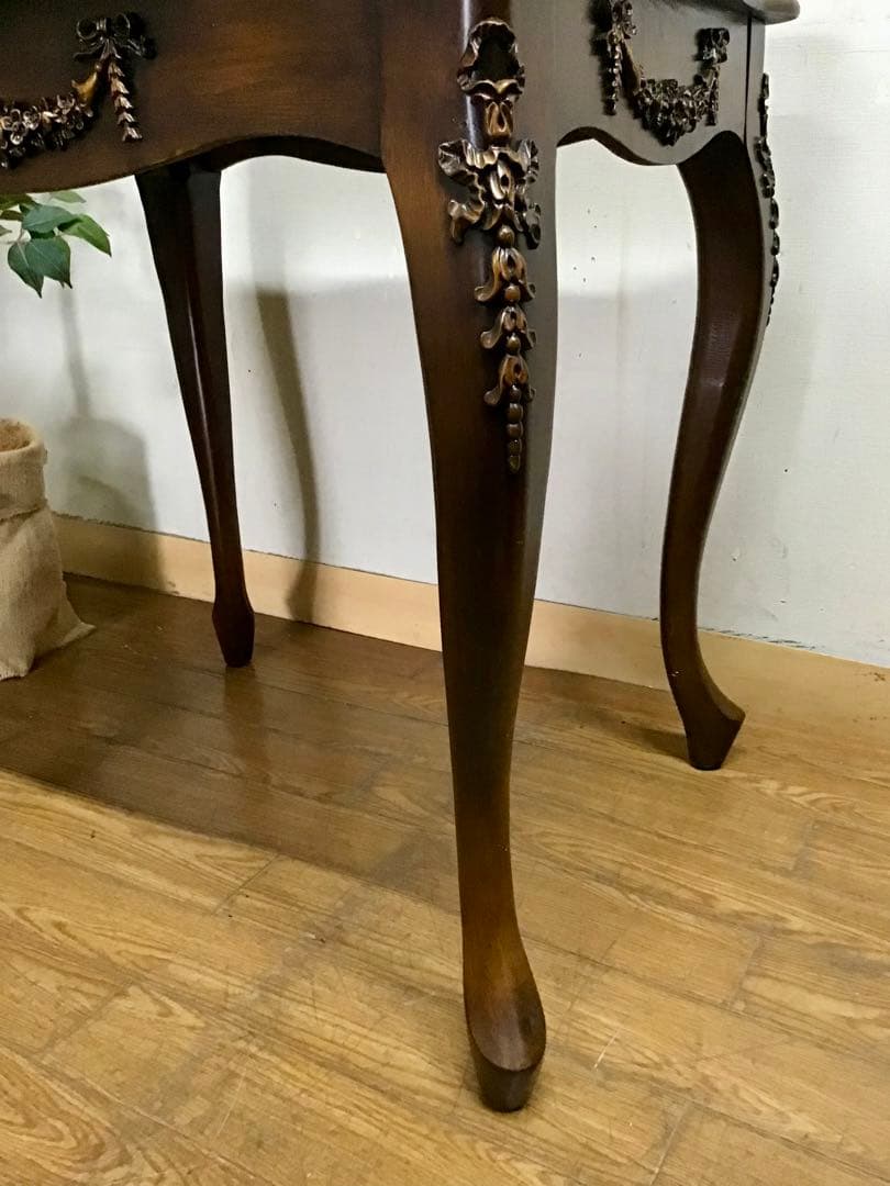 アルパカ☆管270☆イタリア製☆アンティーク☆2人用ダイニングテーブル