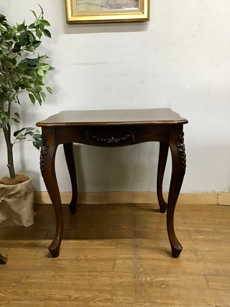 アルパカ☆管270☆イタリア製☆アンティーク☆2人用ダイニングテーブル