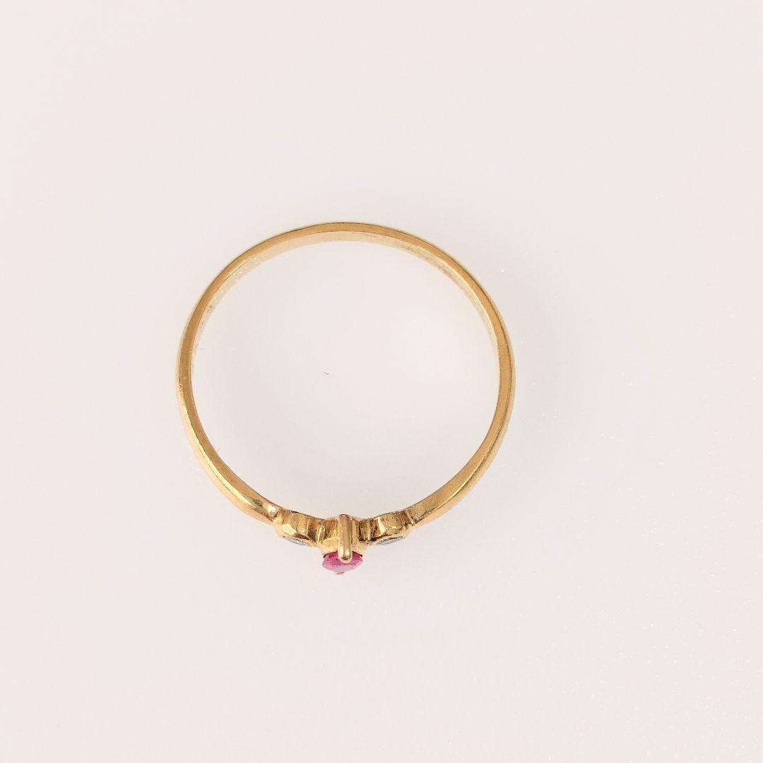 K18　天然石ルビー　天然ダイヤモンド　リング　指輪　ゴールド　ルビー　11