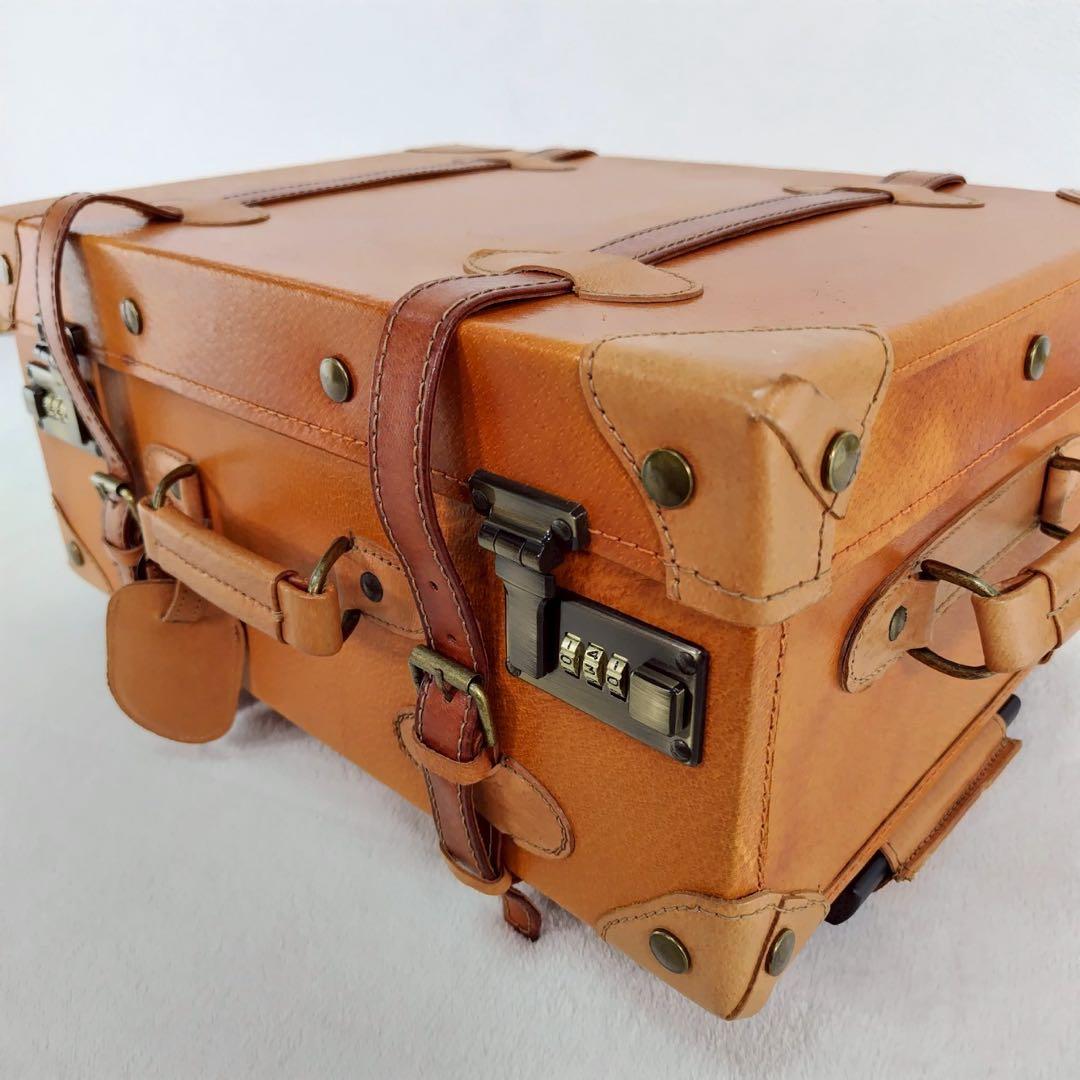 TIME WALKER 本革 レザーアンティークトランク風キャリーケース レトロ