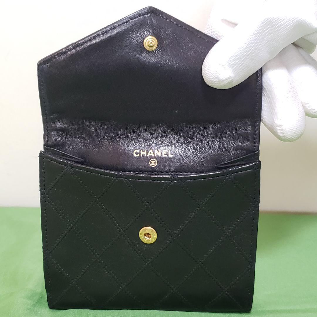 新品　CHANEL ビコローレ ラムスキン コンパクト 二つ折り財布 Wホック