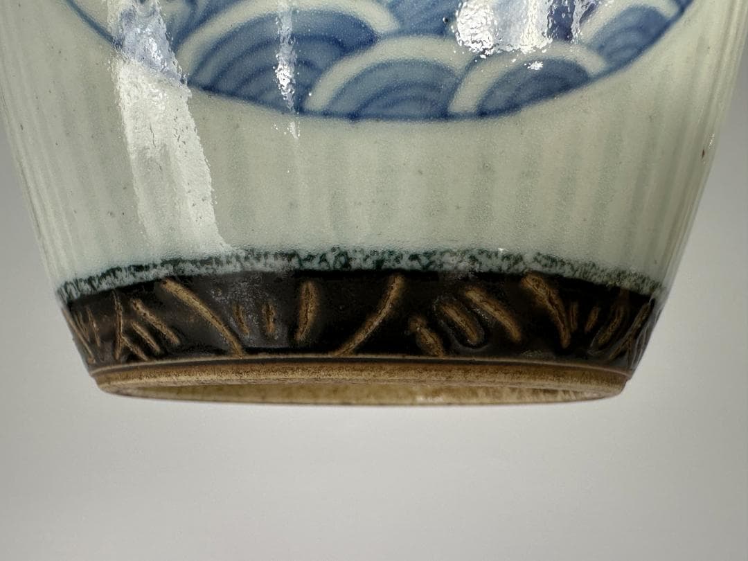 中国青磁 清朝 清時代 青花釉裏紅龍文壺 染付 辰砂 古壺 時代物