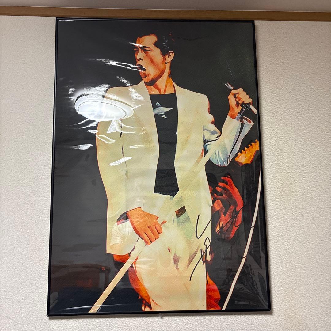 矢沢永吉アートポスターB1額縁付きポスター