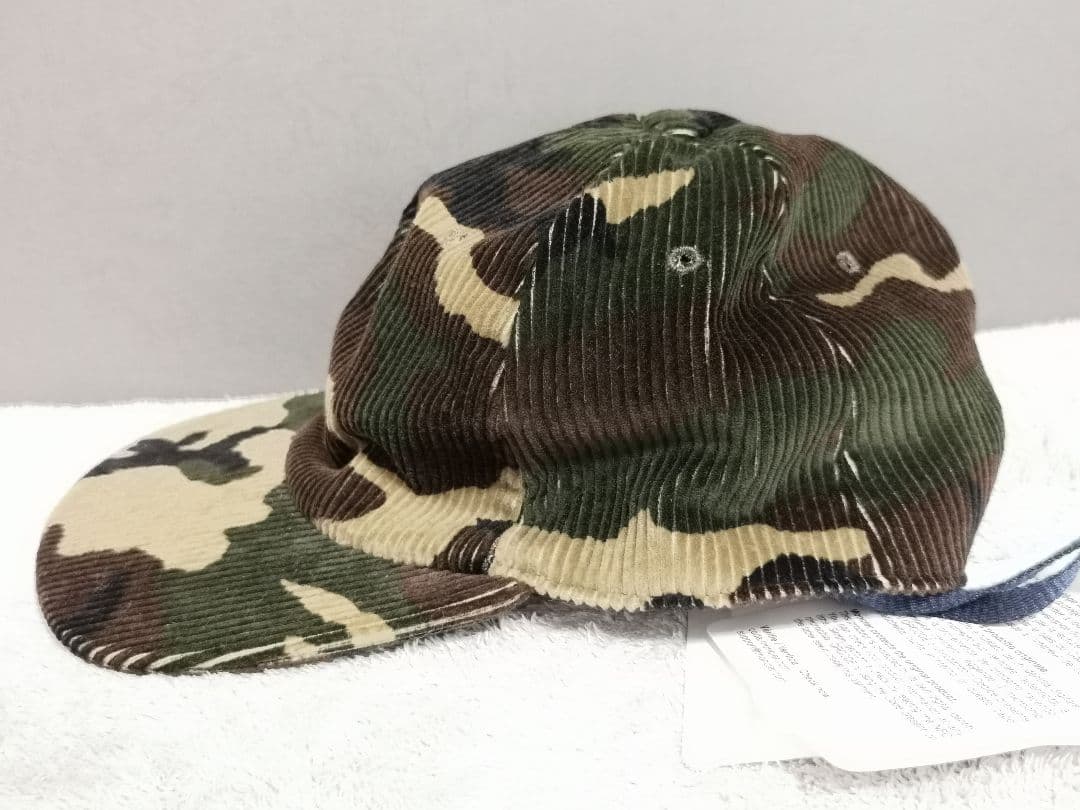 新品 MONCLER モンクレール キャップ コーデュロイ カモフラ 迷彩