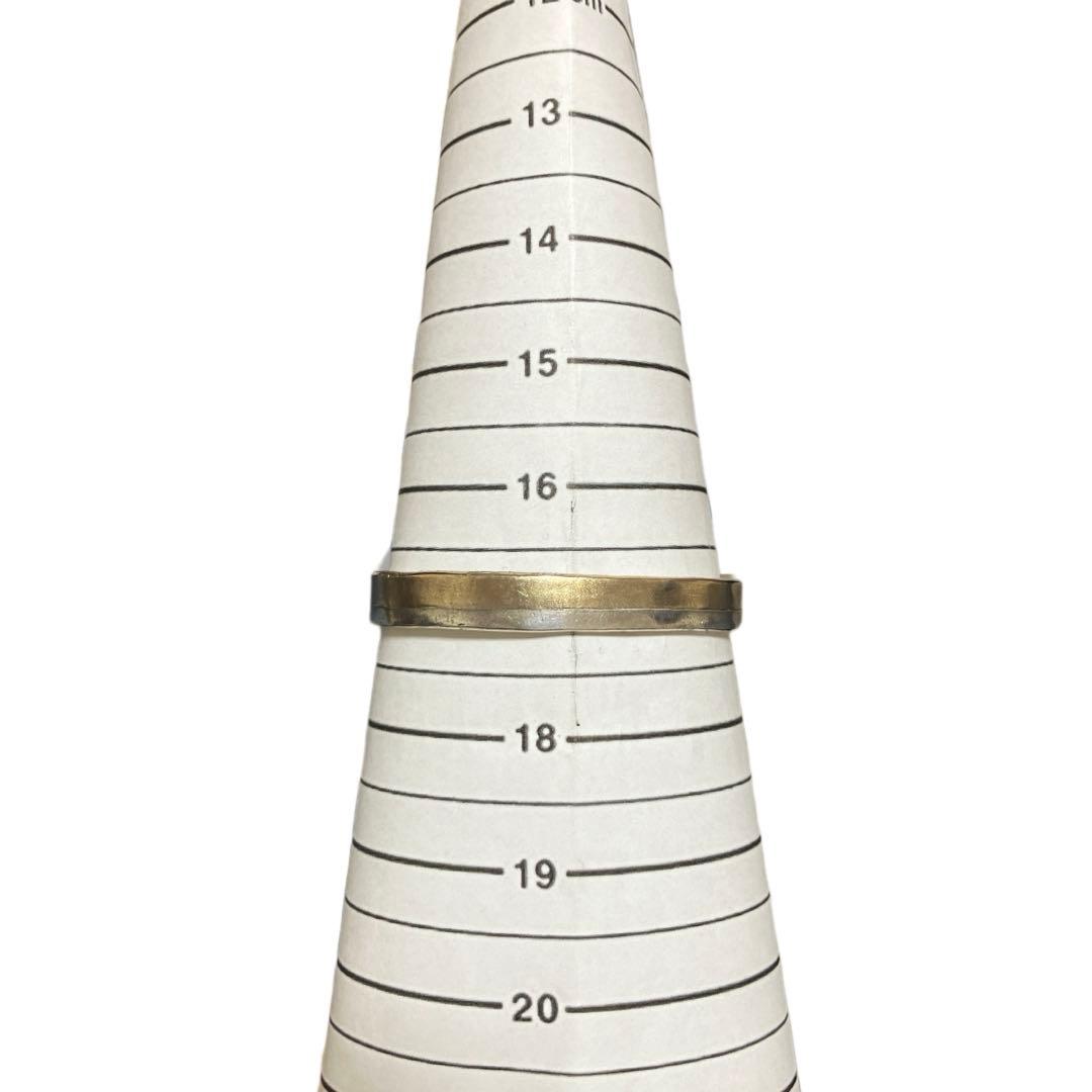 希少 市松 K14 silver バングル シルバー 980 ゴールド コンビ