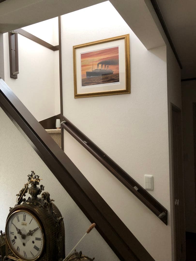 鑑定団 タイタニック号 夕景 絵画 リトグラフ 版画 初期刷り 野上隼夫