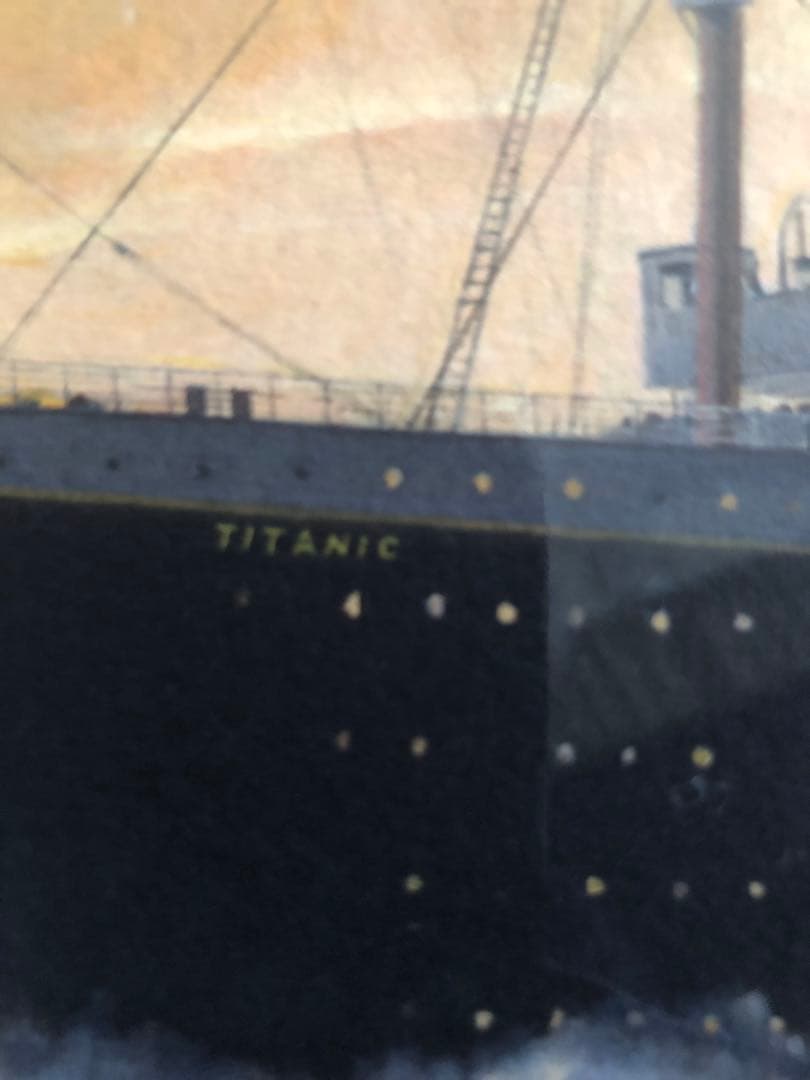 鑑定団 タイタニック号 夕景 絵画 リトグラフ 版画 初期刷り 野上隼夫