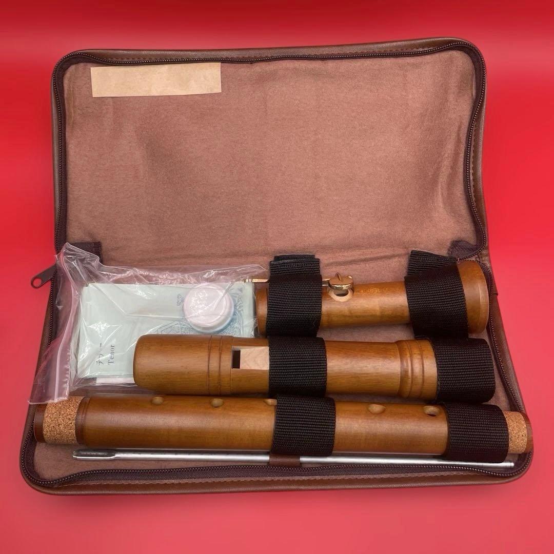 ゼンオンZEN-ON 2000B 木製 テナーリコーダー 3パーツ ケース付き