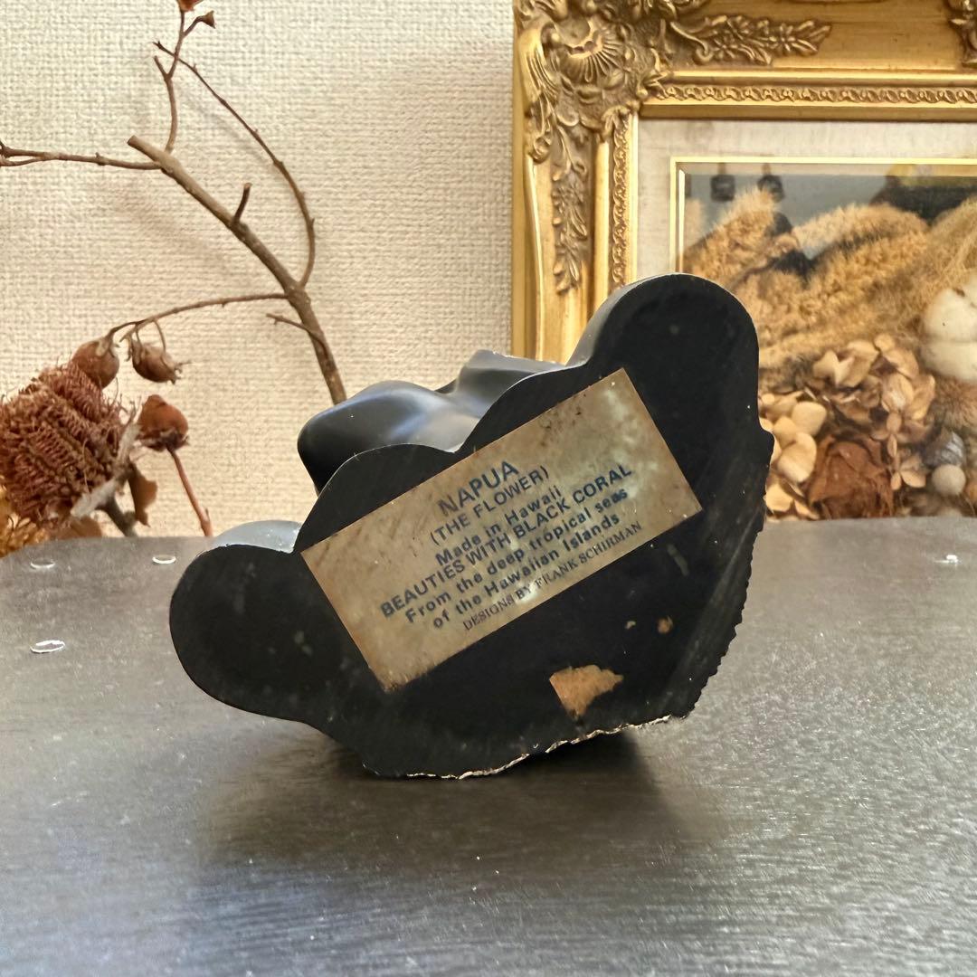 70's ビンテージ フランクシャーマン 黒珊瑚 胸像 ハワイミッド