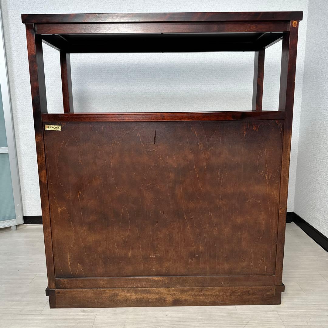 北海道民芸家具 茶棚 茶箪笥 飾り棚 樺 無垢材 管理No.i4※