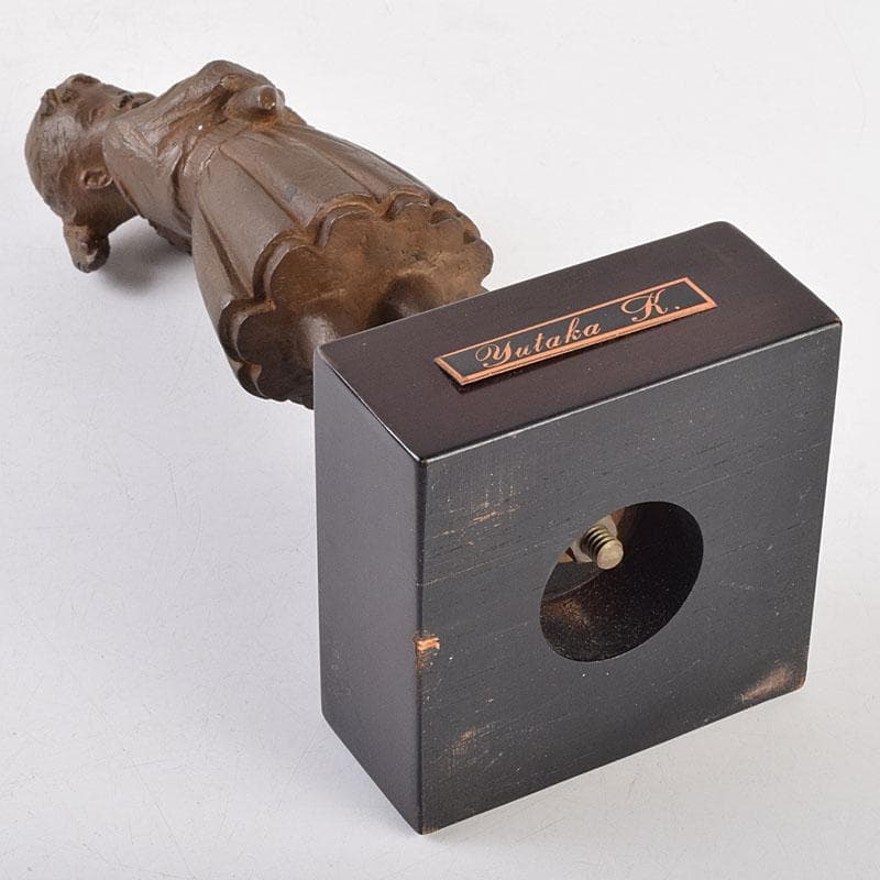 加藤豊作 ブロンズ 少女像 「花束」 台付 共箱 M R9183 - メルカリ