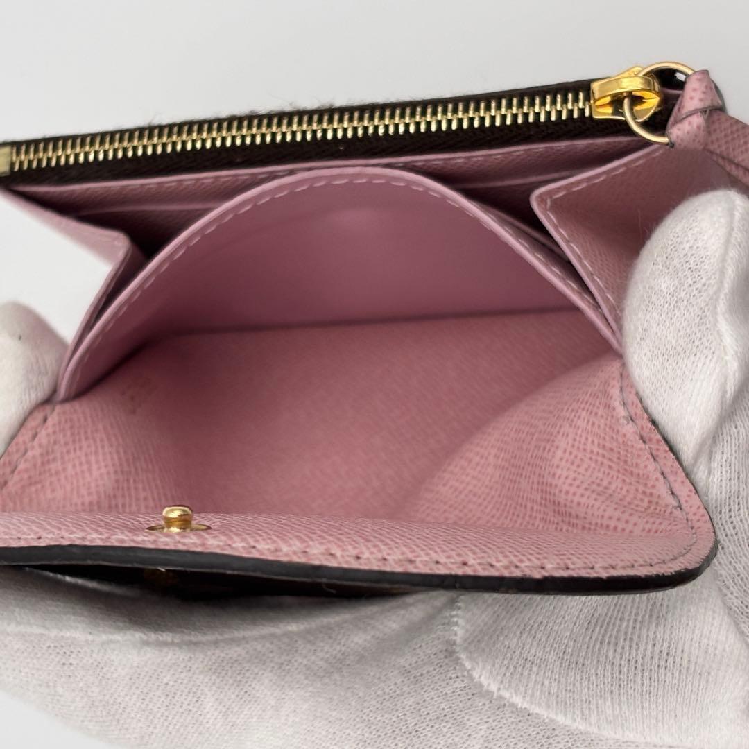 ルイヴィトン ポルトモネ・ロザリ モノグラム　ローズバレリーヌ　財布 正規品