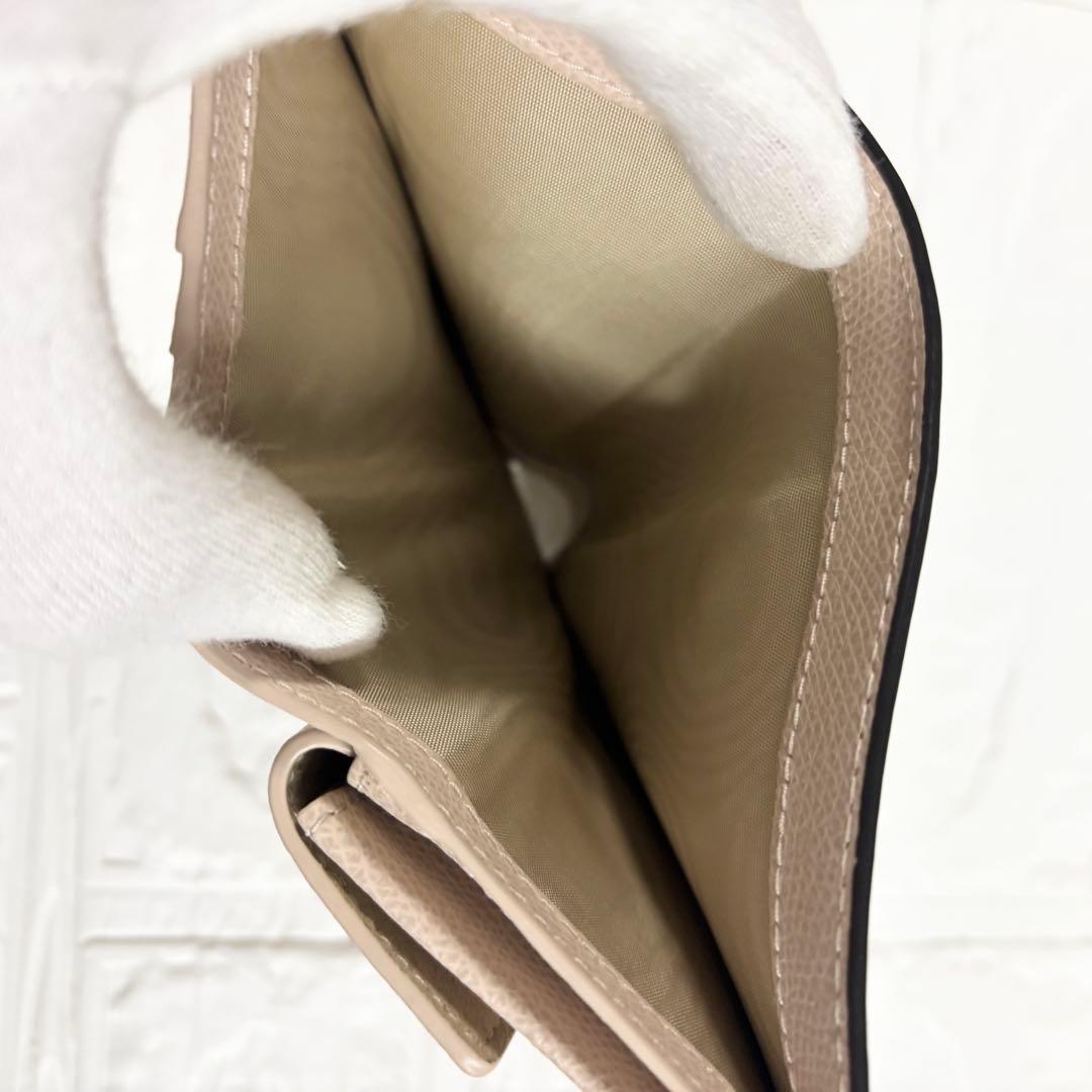 【未使用】FURLA　２つ折り財布　カメリア　ブルー　ベージュピンク　コンパクト