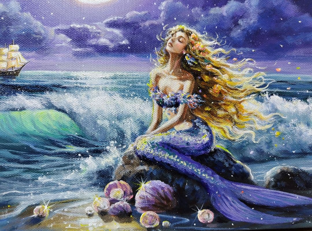 m*n様 【月光を浴びて】アクリル画 F3 風景画 絵画 - メルカリ