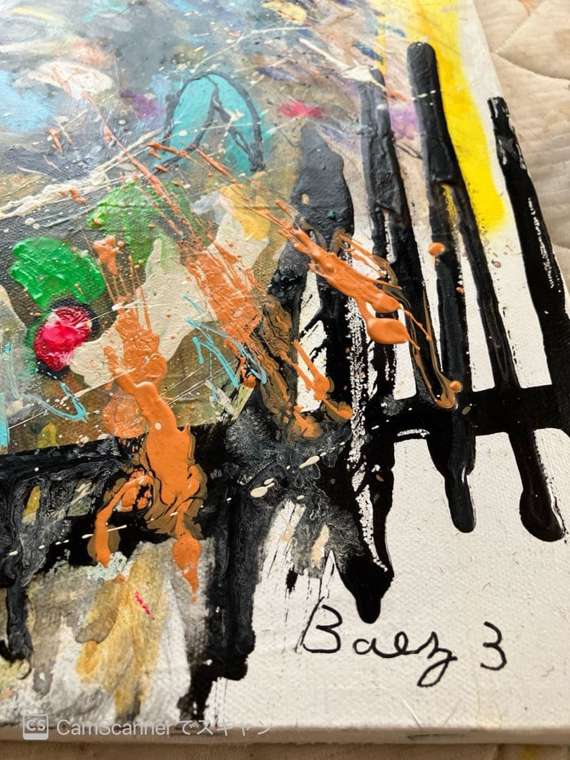 ライオン　絵画　動物画　アクリル画　キャンバスF9号　BAEZ3