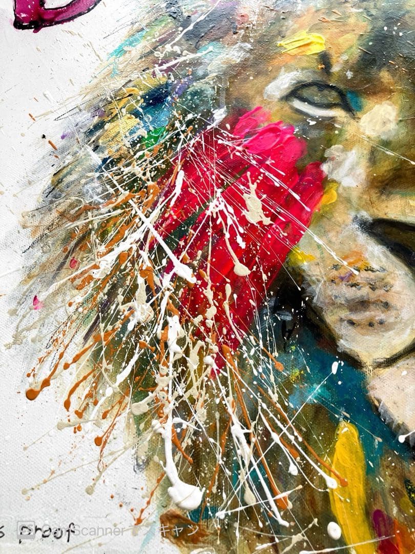 ライオン　絵画　動物画　アクリル画　キャンバスF9号　BAEZ3