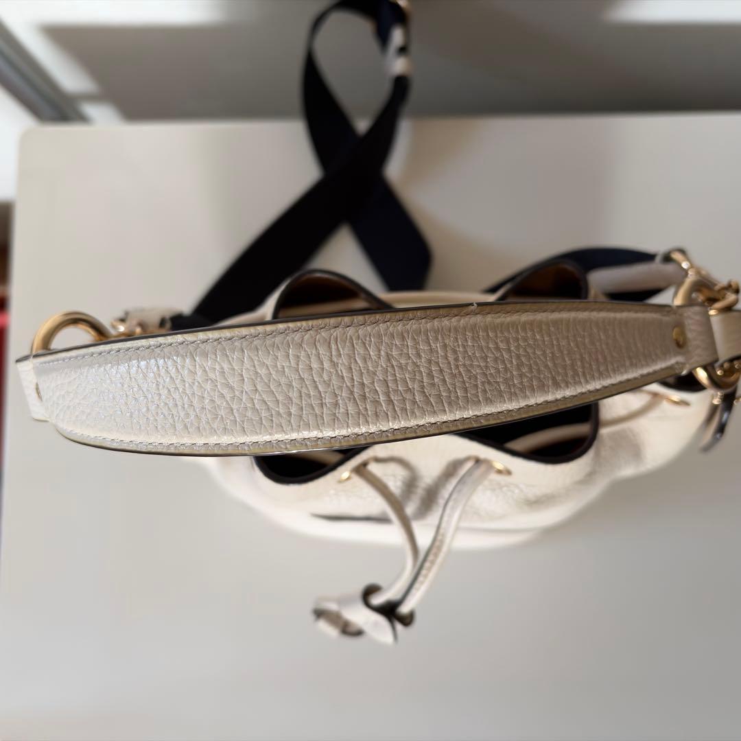 コーチ デンプシー ショルダーバッグ 巾着 2way レザー アイボリー