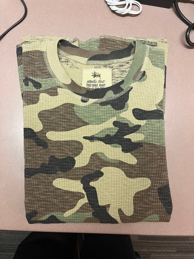 STUSSY PIGMENT DYED SS THERMAL CAMO