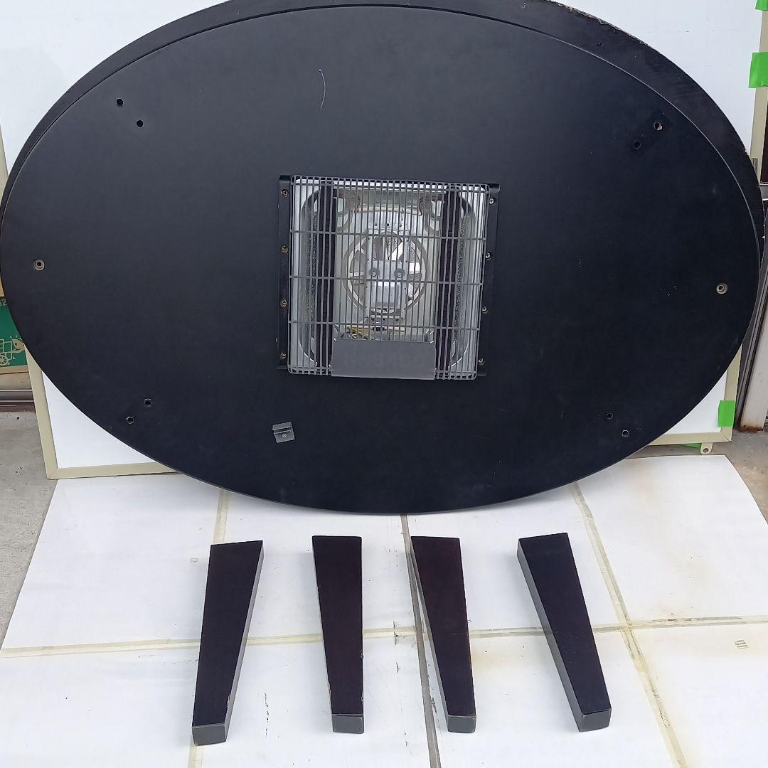 リビンズ 家具調こたつ 楕円形 黒色