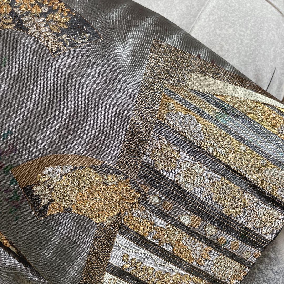 訪問着 フルセット 桜の木 菊 流水 金彩加工 叩き染 入学式 卒業式 I2