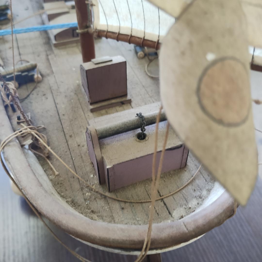 木製帆船模型 約60cm 未清掃現状品 インテリア 一品もの