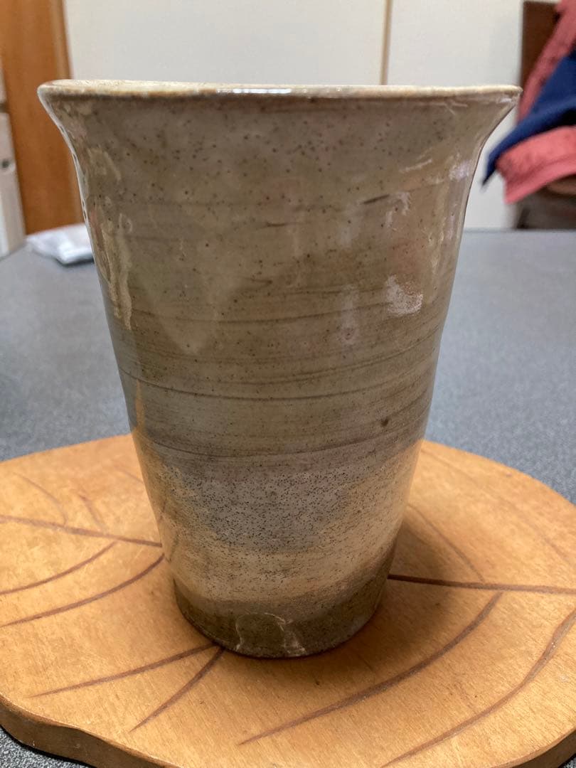 粉引花入 粉引花入 吉田善彦作荒川豊蔵の推薦手紙