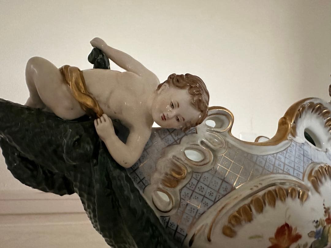 マイセンMeissen 美人天使図コンポート 特大45cm