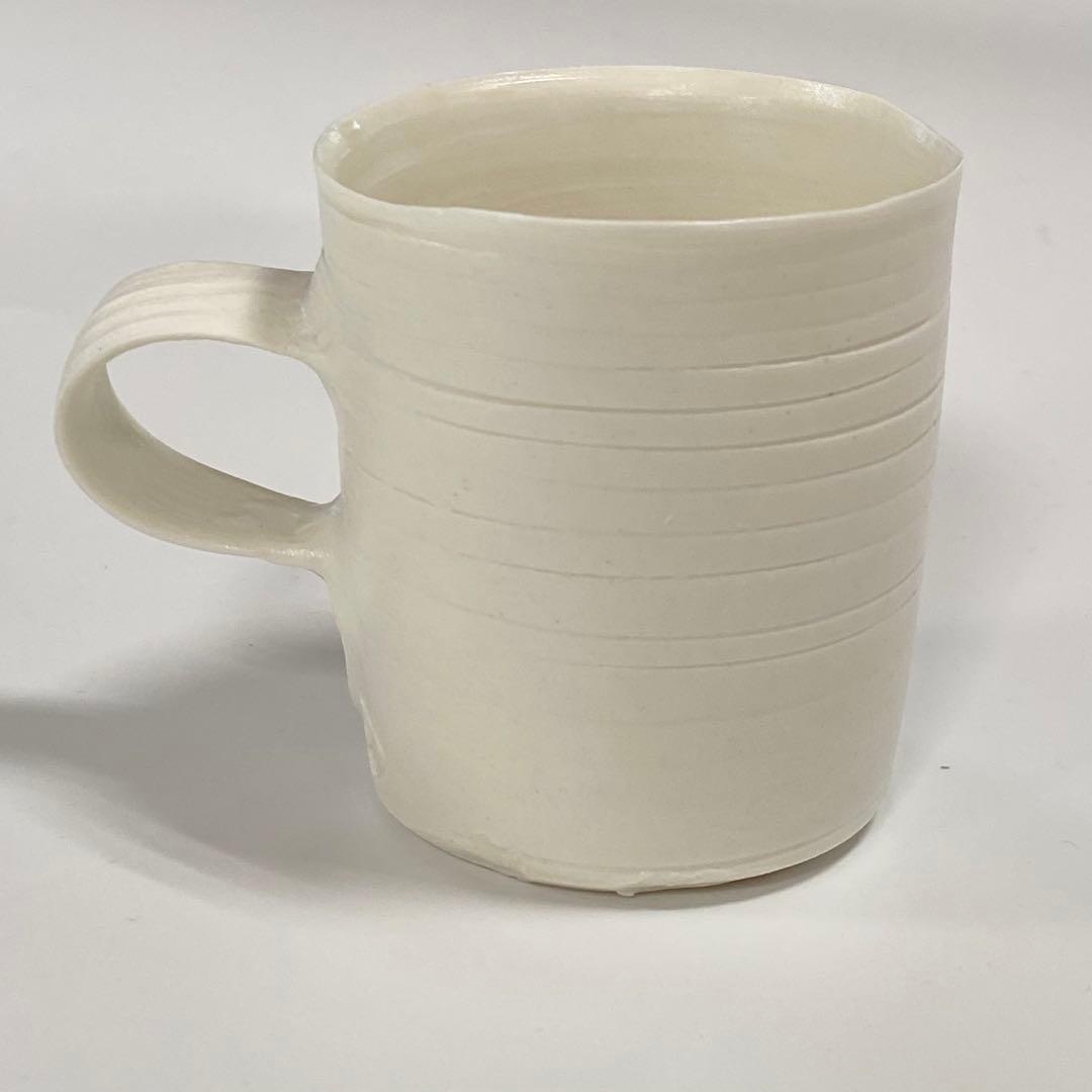 希少　黒田泰蔵　白磁　デミタスカップ＆ソーサー