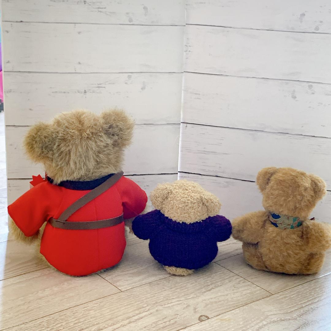 ヴィンテージテディベア 3体セット カナダ BINKLEY BEAR リバティ