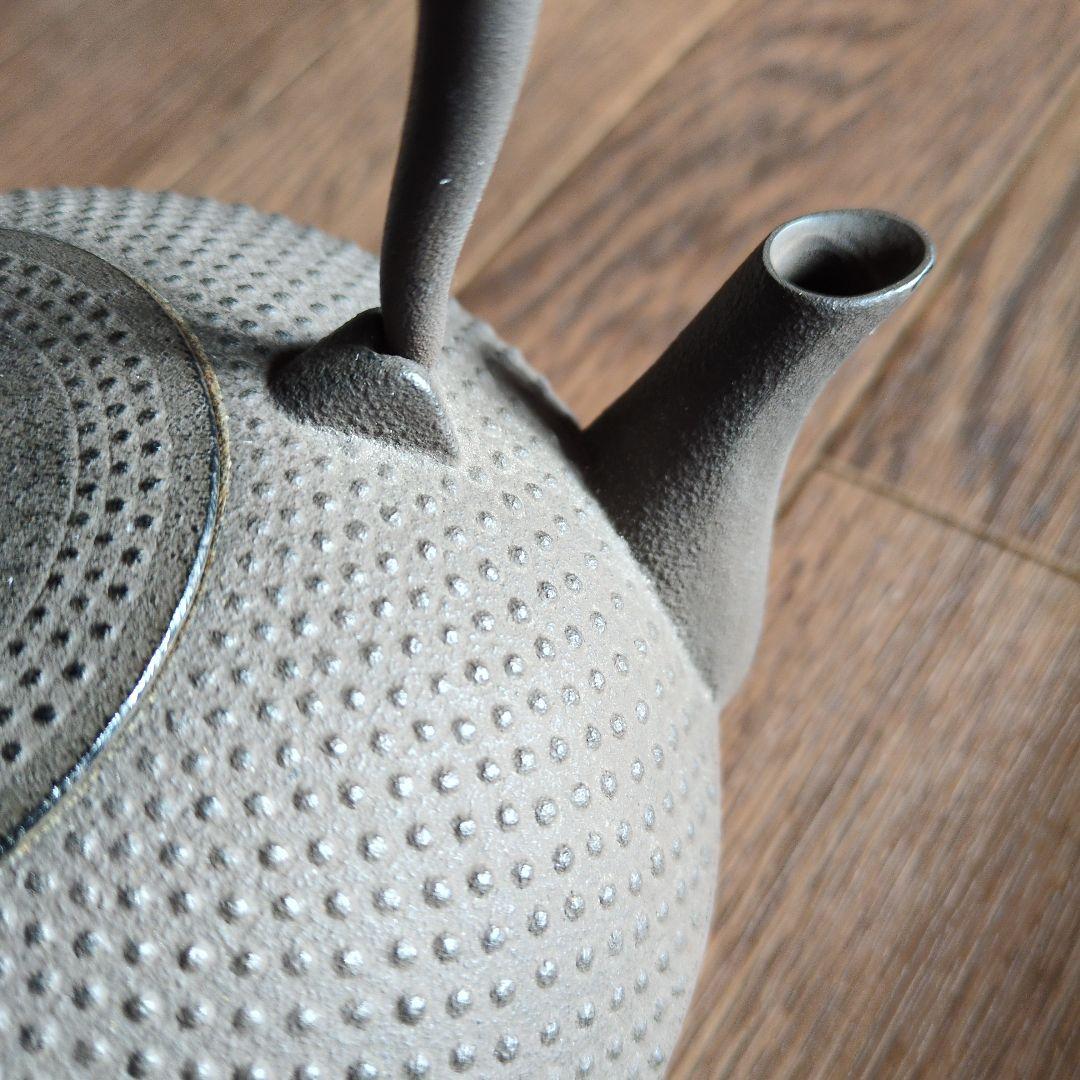 南部鉄瓶 梔子 あられ文様 (小) 茶 1.2リットル 池永鉄工