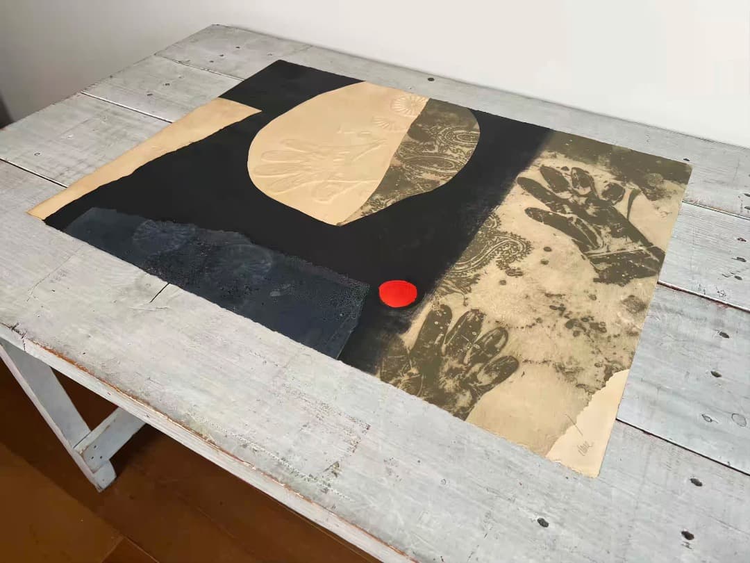 希少】アントニー・クラーベ③ 「赤い点」 カーボンランダム/エンボス