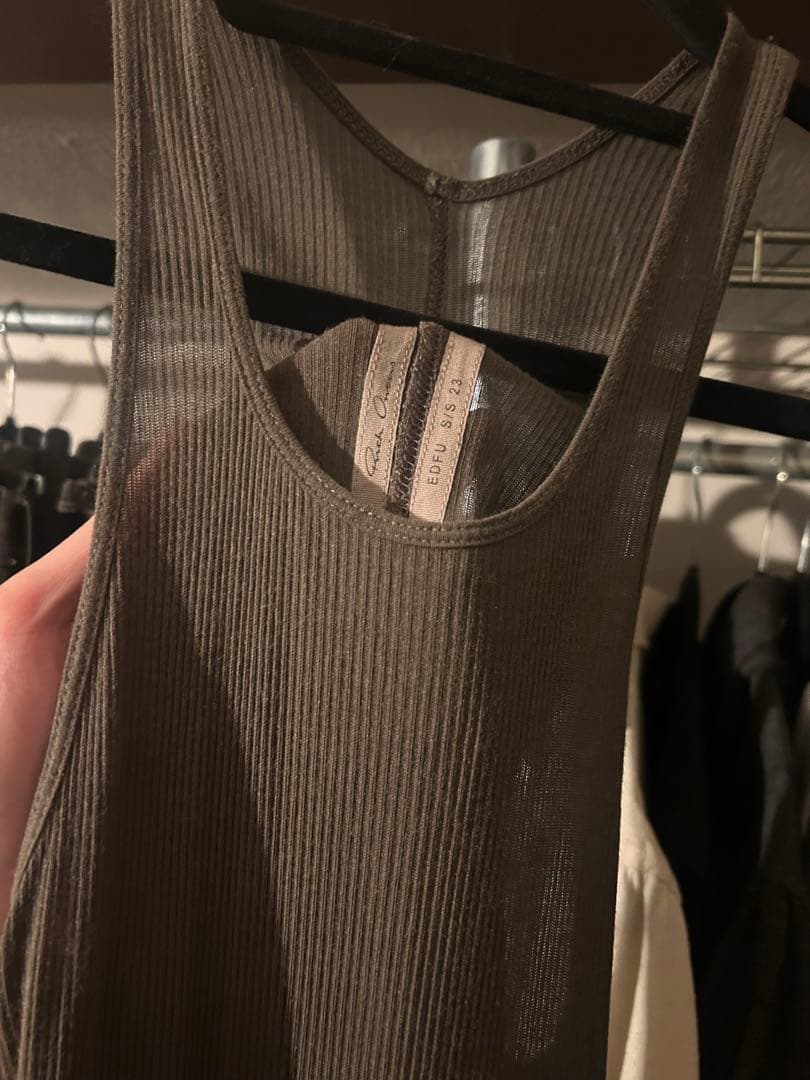 23SS Rick Owens ベーシックリブタンク Rick Owens リックオウエンス