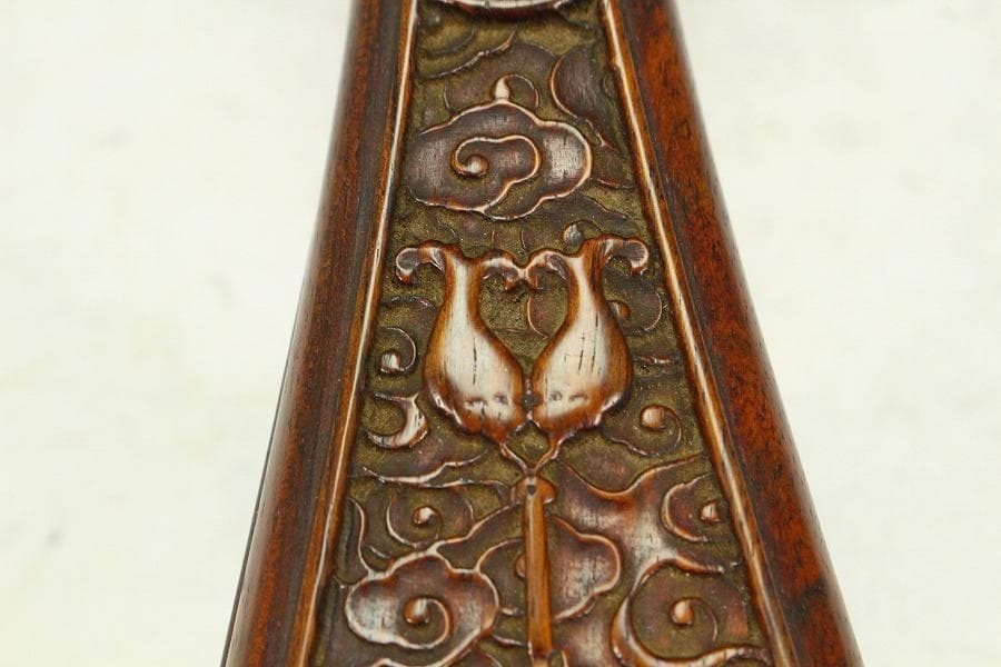 中国美術 花梨 刻 雲蝙蝠紋 秤 測り具(K-A911) - メルカリ