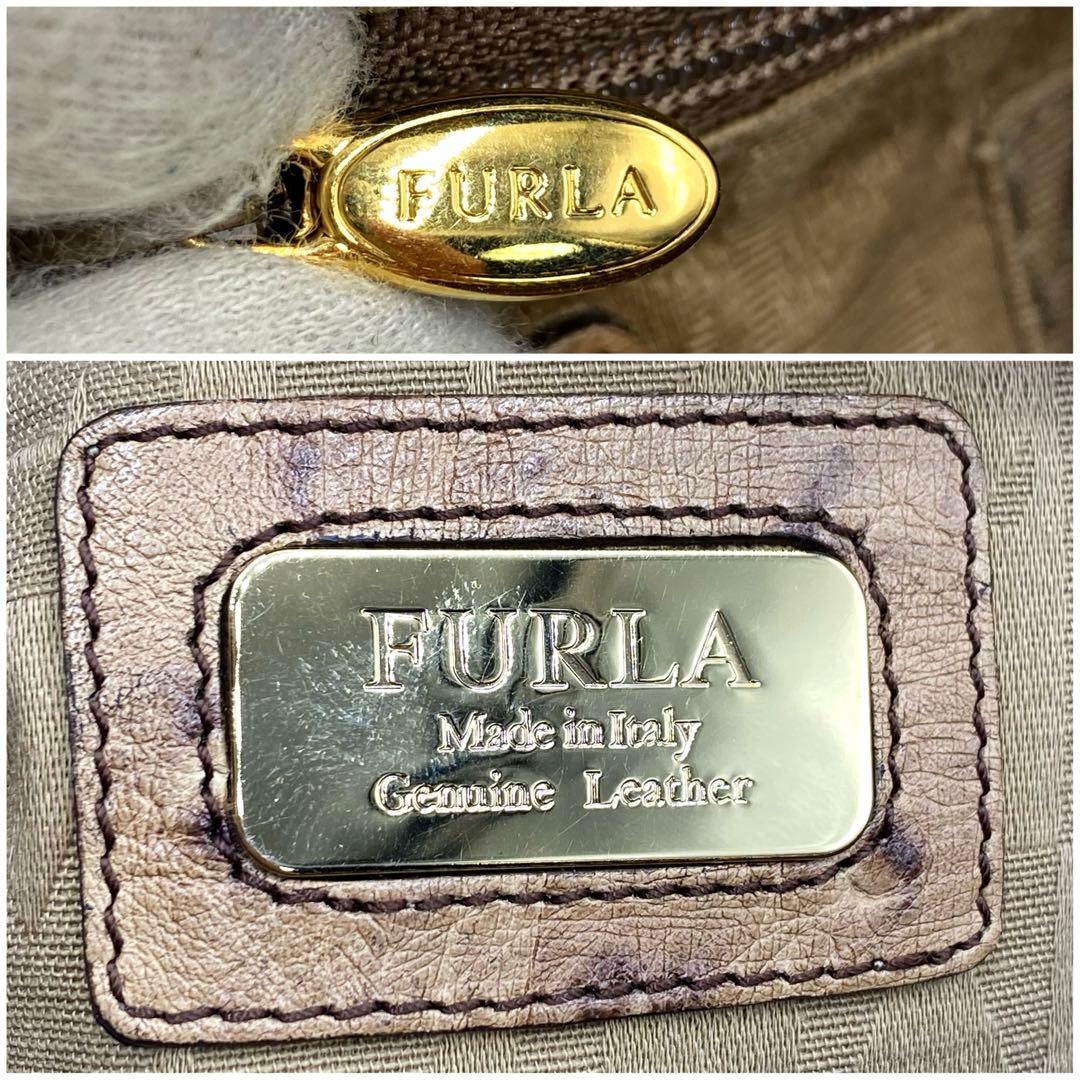 フルラ ハイパー ショルダーバッグ 2way オーストリッチ A4 斜め掛け