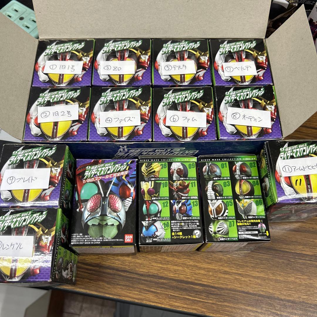 ほぼ全部内袋未開封】170種ライダーマスクコレクションダブり無まとめ