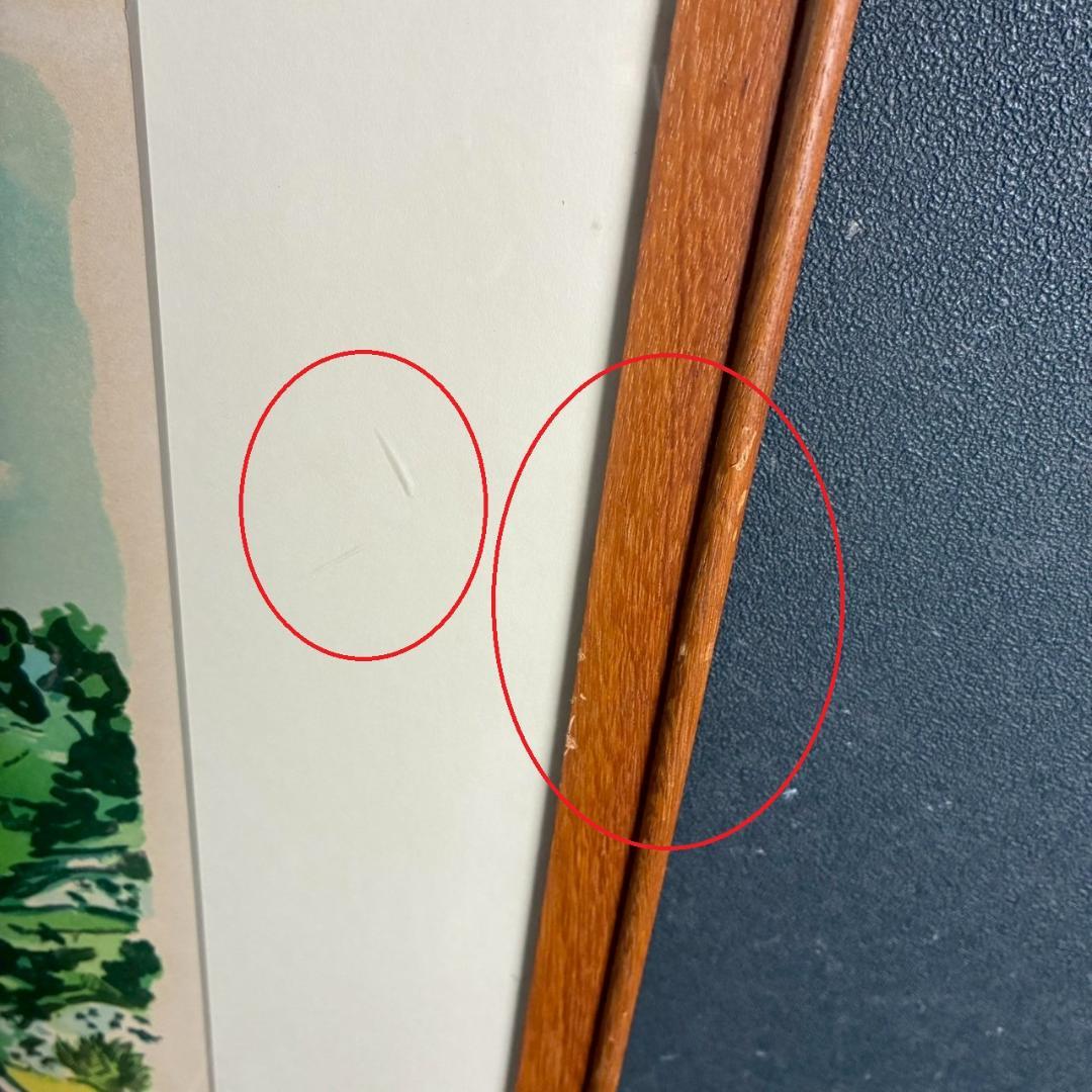 イヴ・ブライエ 風景画 リトグラフ 大作 直筆サイン入り 古径額 南フランス