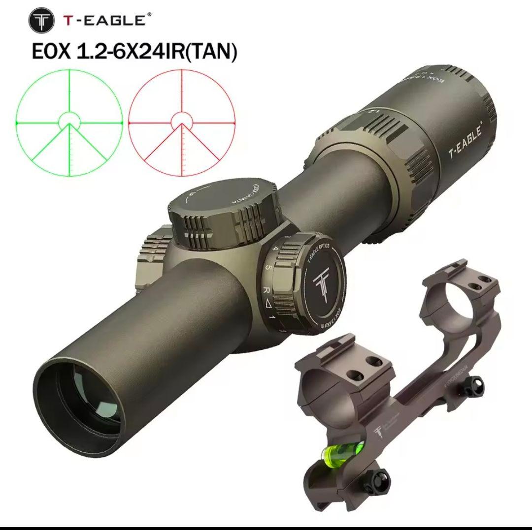 T-EAGLE EOX1.2-6X24IR 光学スコープ、レッド/グリーンイルミ