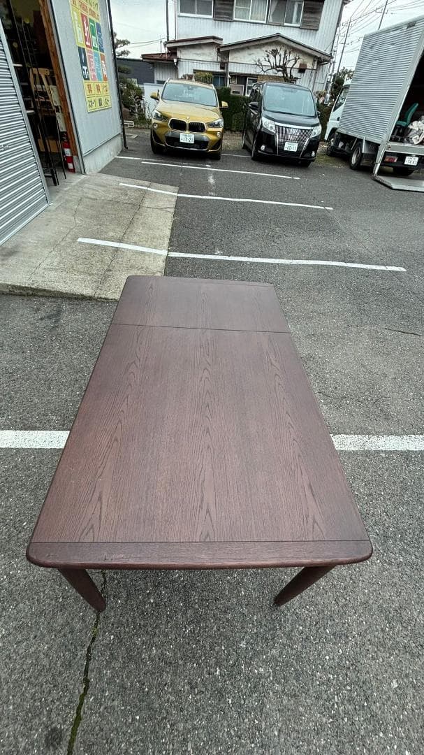 日進木工 nissin 伸長式ダイニングテーブル ダークブラウン