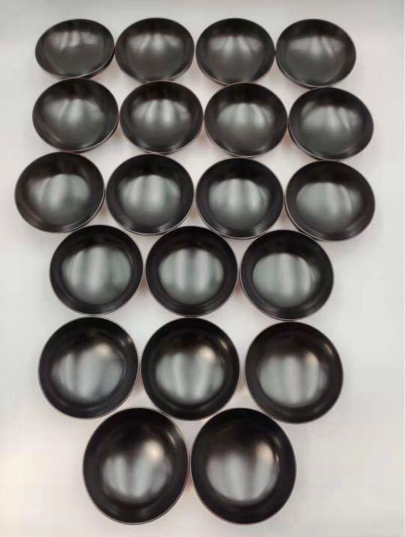 古い根来塗　蓋付汁椀　吸物椀　木製蒔絵椀20客　懐石料理　木箱付　漆芸　古美術