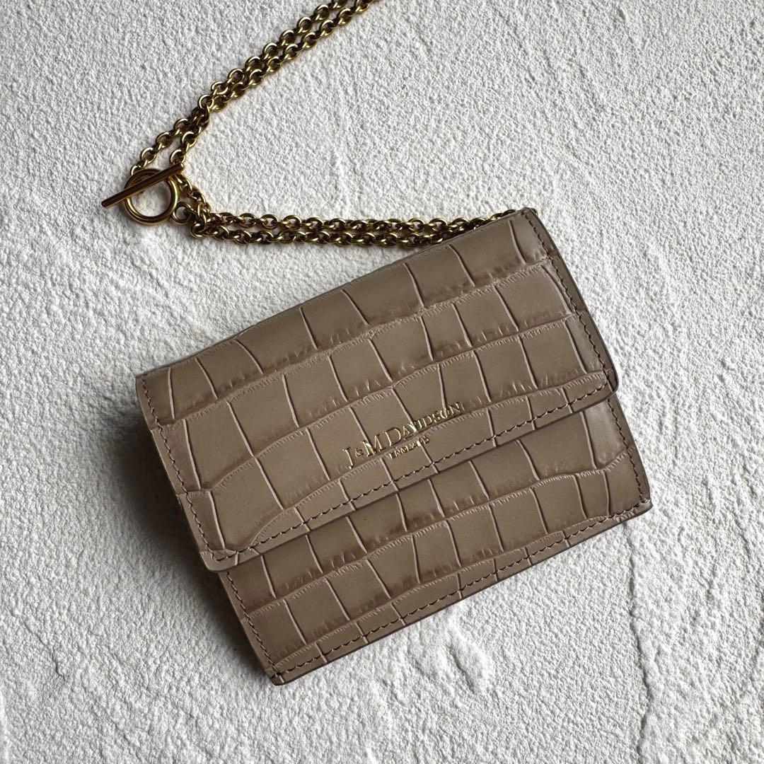 J&M DAVIDSON チェーン ウォレット トープ ショルダー ケース