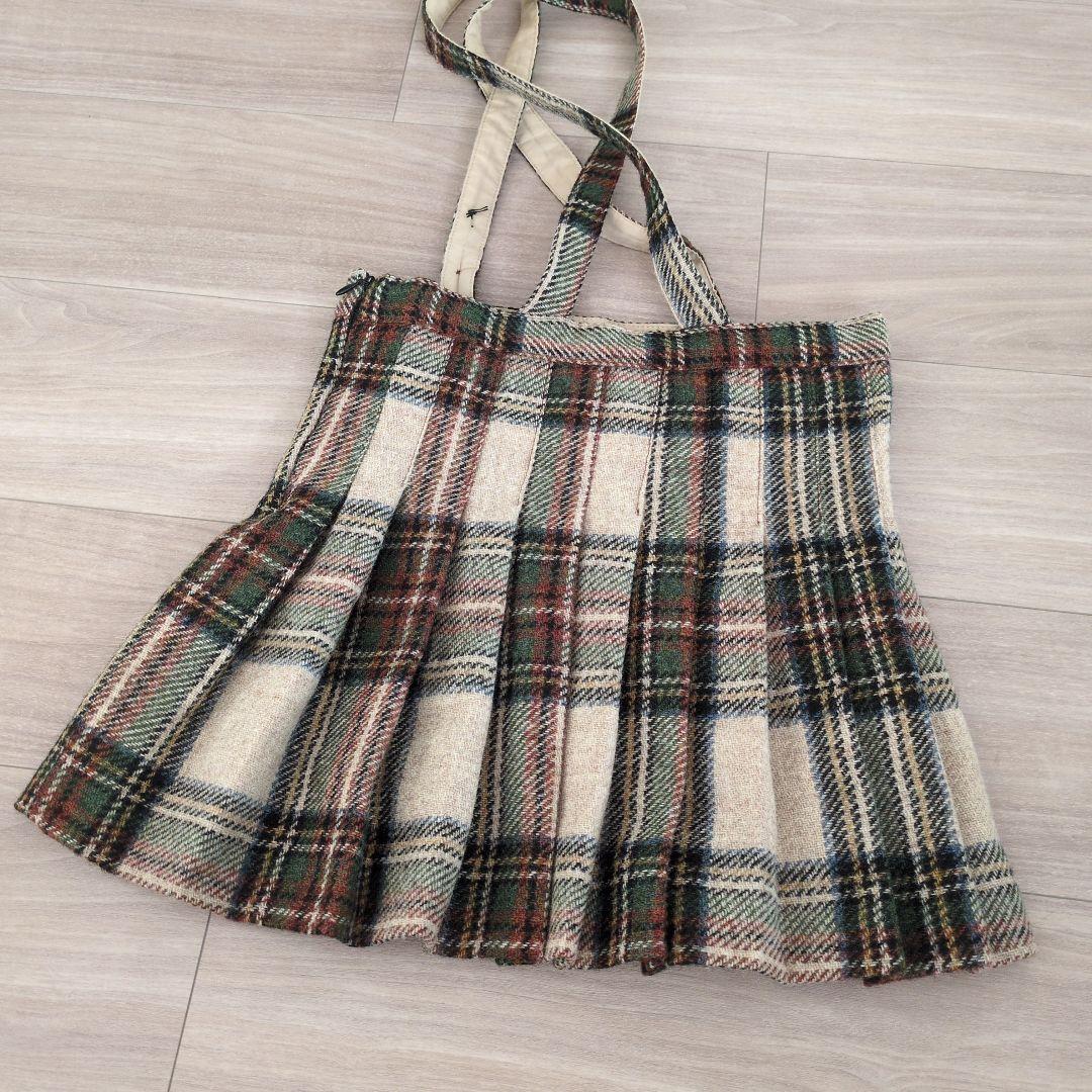 caramel チェック 吊り スカート8Y